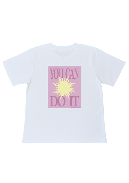 "You Can Do It" Boyfriend Tee - Orchid