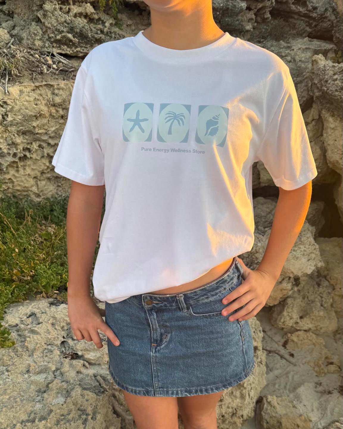 Seaside Trio Boyfriend Tee - Blue