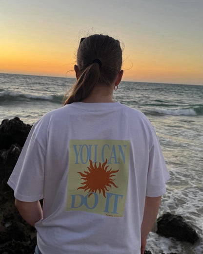 "You Can Do It" Boyfriend Tee - Butter